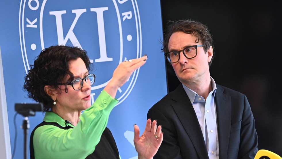 Konjunkturinstitutets prognoschef Ylva Hedén Westerdahl och generaldirektör Albin Kainelainen. Arkivbild.