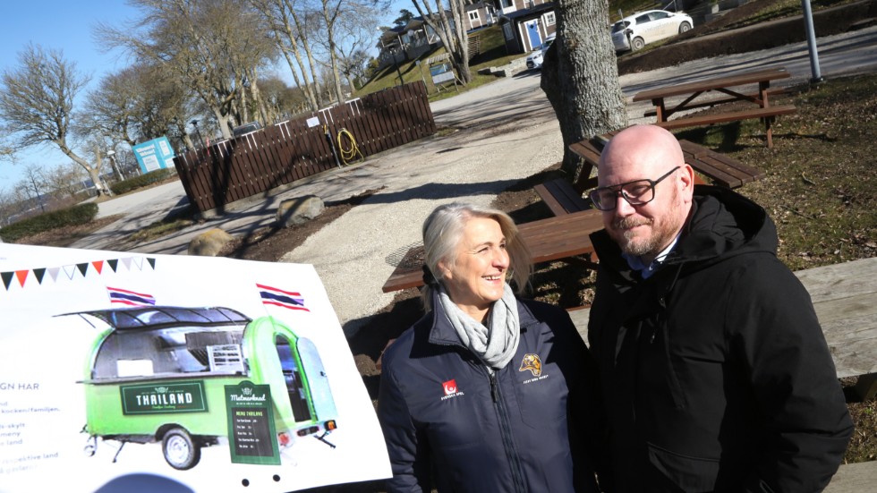 Eva Werkelin och  Mattias Andersson är två av initiativtagarna till Gotlands matmarknad.
