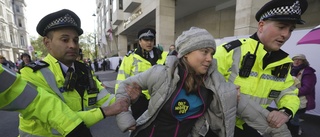 Greta Thunberg frihetsberövad i London