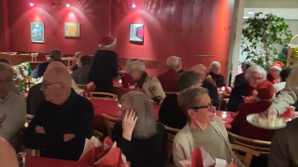 En god jultallrik avnjöts under SKPF:s julfest.