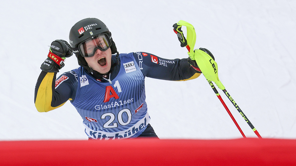 Kristoffer Jakobsen blev tvåa i Kitzbühel och kunde äntligen visa vad han går för efter tre raka uråkningar i starten av säsongen.