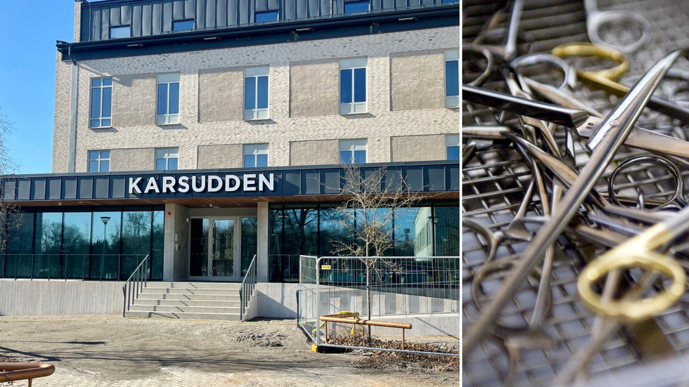 En man klippte sig i penisen på Karsudden i Katrineholm. 