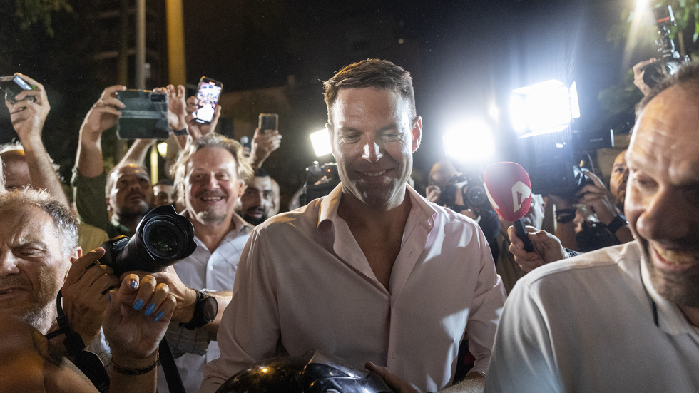 Stefanos Kasselakis i september när han just valts till ledare för Syriza. Arkivbild.