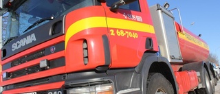 Truck startade brandlarm på företag