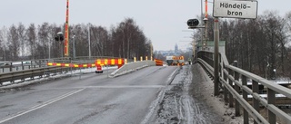 Händelöbron stängs av