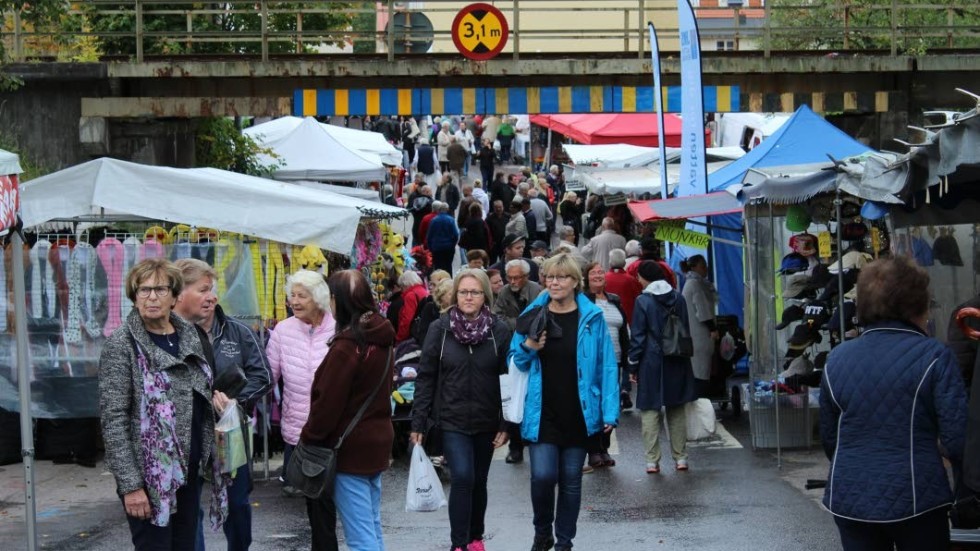 Välbesökt. Många besökte årets höstmarknad.