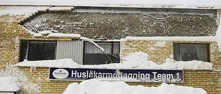 Snö fick fasad på fall