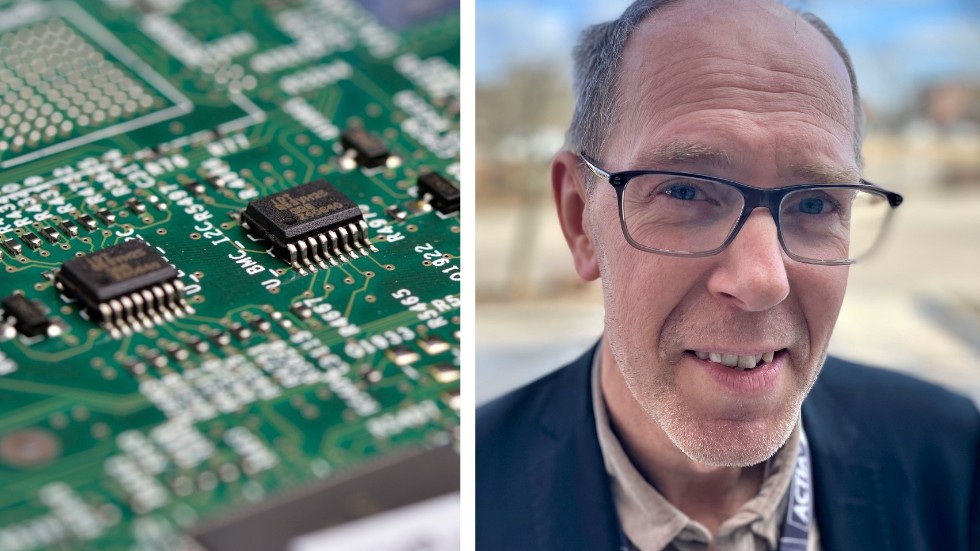 "Bristen beror på att det idag sitter elektronik i allting" säger Actia Nordics vd Christian Sahlén om komponentbristen.