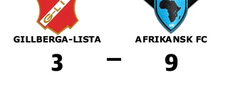 Tung förlust för Gillberga-Lista hemma mot Afrikansk FC