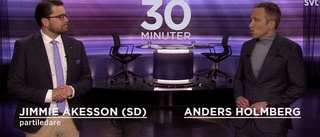 Tre sidor av Jimmie Åkesson i SVT: s 30 minuter