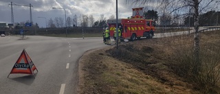 Bilist släckte mindre gräsbrand vid Vimmerbyallén