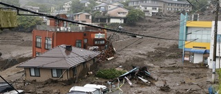 Döda och saknade i stort skred i Japan