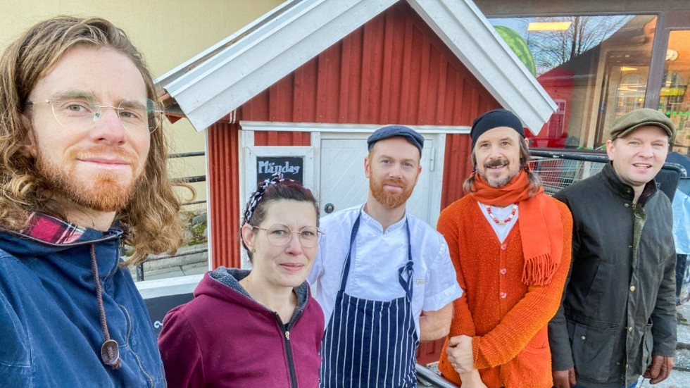 Ole Utne tillsammans med Jeanette Sahlin, Gnesta hantverksbageri, Måns Lundqvist, Södertuna slott, Daniel Israelsson, Vår lokal och Tomas Österman, Gnesta strand.