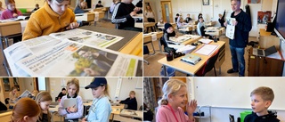 Unga skolelever nyfikna på nyheter i pappersform