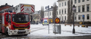 Räddningspådrag på Stora torget – på grund av sågdamm