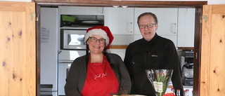 Annika och Fredrik ordnade grötfest i klubbstugan