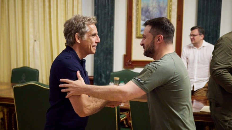 Skådespelaren Ben Stiller träffade Ukrainas president i juni 2022.