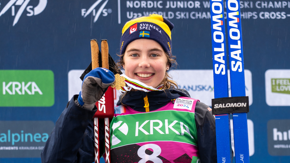 Skelleftetjejen Evelina Crüsell åkte stålande. Nu är hon bäst i världen.