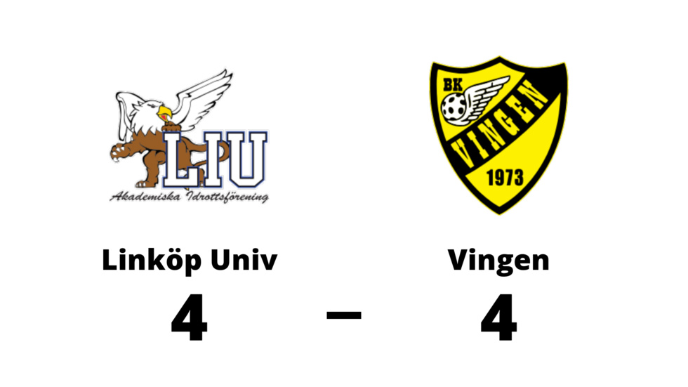LiU AIF IBK spelade lika mot BK Vingen