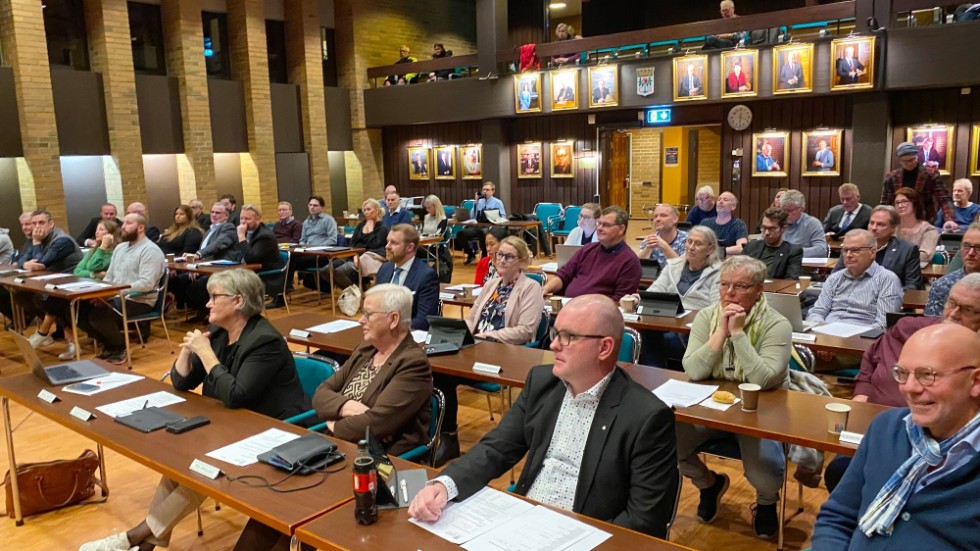 Arkivbild från kommunfullmäktige i Vimmerby oktober 2022.