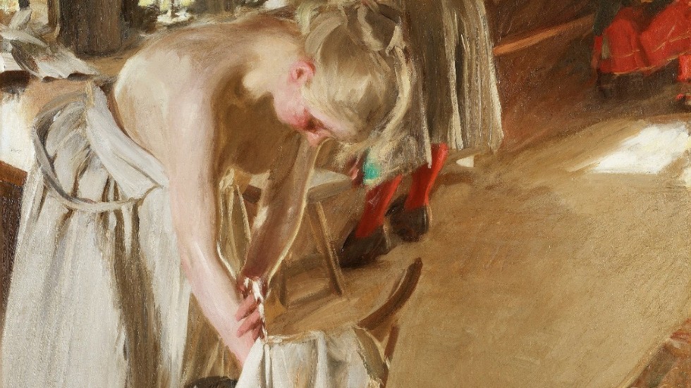 "Söndagsmorgon" (1891) av Anders Zorn har det rekordhöga utropspriset 12–15 miljoner kronor. Pressbild.