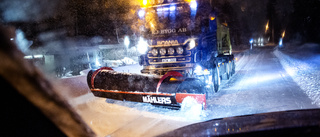 Snöfallet i Sörmland väntas pågå ända till morgonen