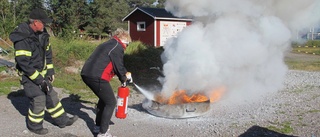 Fjällvinden tränade på brandsläckning