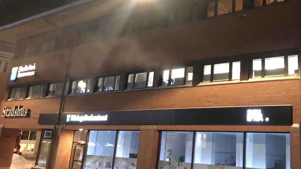 Det var rök från Stadshuset som orsakade utryckningen.