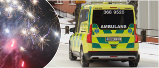 Ambulans beskjuten med fyrverkerier på sjukhusområdet