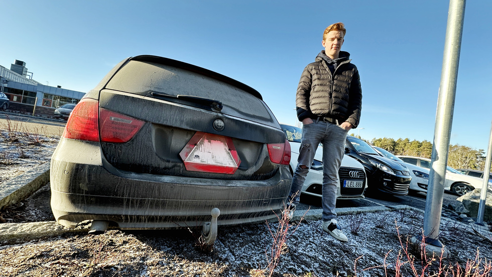 Sigge Spångberg, 16, från Torshälla, som nästan dagligen kör sin A-traktor.