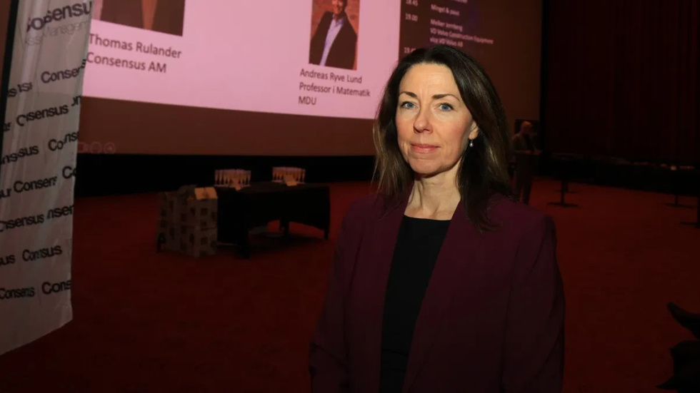 Vice riksbankschefen Anna Seim var kvällens första talare.