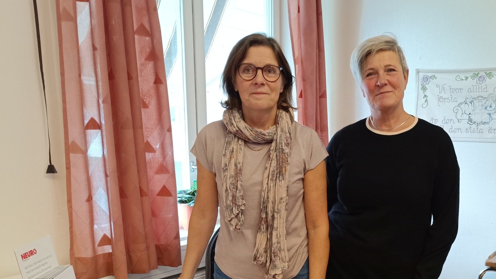 Arbetsterapeut Lotta Morin och Helena Forsberg Danielsson.