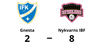 Hemmaförlust för Gnesta – 2-8 mot Nykvarns IBF