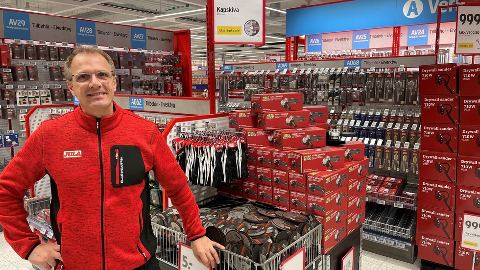 Mikael Burén är sedan september ny butikschef för Jula i Uppsala.
