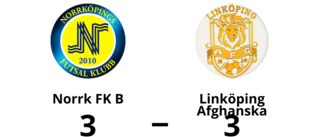 Linköping Afghanska spelade lika borta mot Norrk FK B