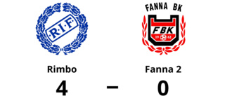 Fanna 2 föll mot Rimbo med 0-4