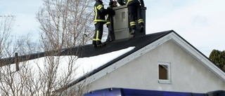 Larm om brand i villa