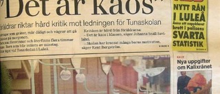 Föräldrar kritiska till Tunaskolans ledning