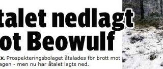 Åtal mot Beowulf läggs ned