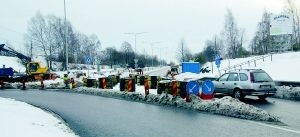 Säkrare trafik vid Sandbyhovsrondellen