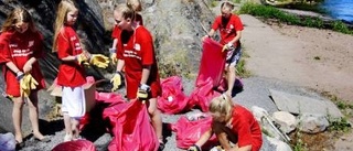 Cheerleaders snyggade till på stranden