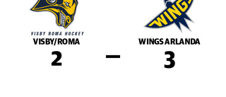 Wings Arlanda vann borta mot Visby/Roma