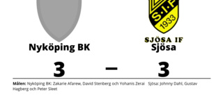 Nyköping BK och Sjösa delade på poängen