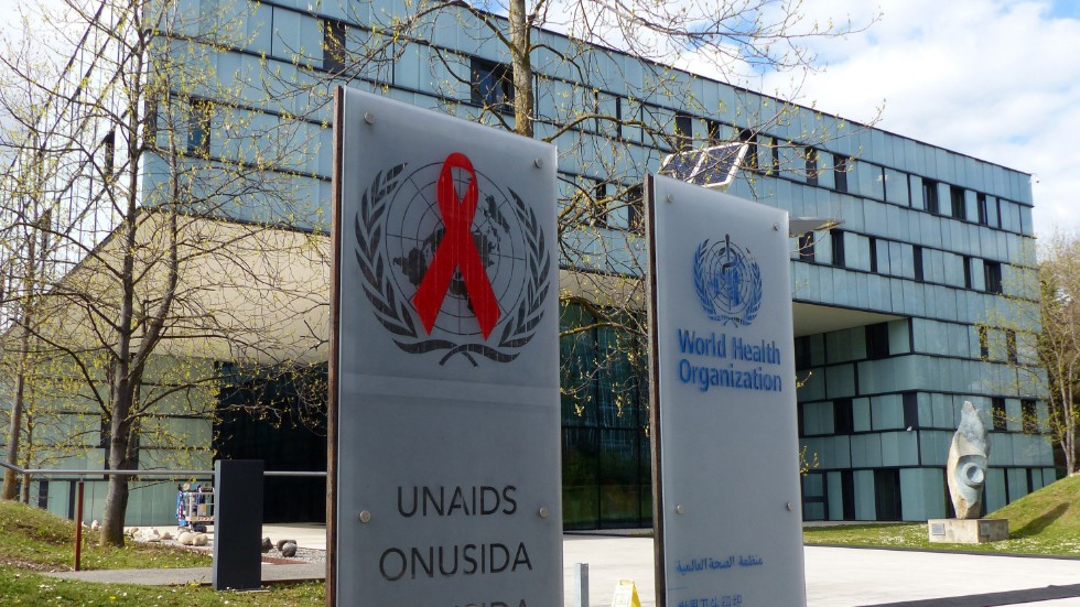 Unaids och WHO:s huvudkontor i schweiziska Genève. Arkivbild.