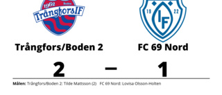 Tilde Mattsson matchvinnare när Trångfors/Boden 2 vann mot FC 69 Nord