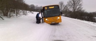 Bussen kanade i diket