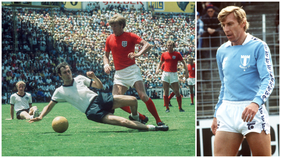Franz Beckenbauer (som sätter in en tackling på en engelsman under kvartsfinalen i VM 1970) och Bosse Larsson (högra bilden) har nyligen lämnat jordelivet.