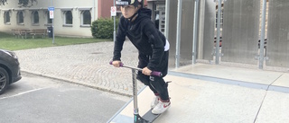 Alvin, 10, satsar allt på kickbiken