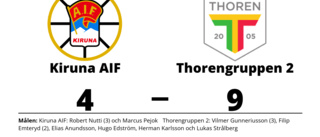 Tung förlust på hemmaplan för Kiruna AIF mot Thorengruppen 2