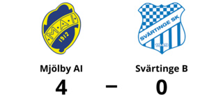 Svärtinge B föll med 0-4 mot Mjölby AI